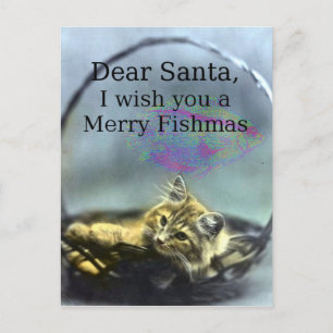 Cartes Pour Fêtes Annuelles Cher Père Noël Merry Fishmas