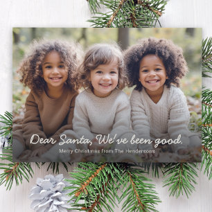 Cartes Pour Fêtes Annuelles Cher Père Noël Nous Avons Été Sages Photo de Famil