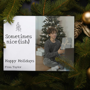 Cartes Pour Fêtes Annuelles Cher Père Noël Parfois Nice Noël Personnalisé
