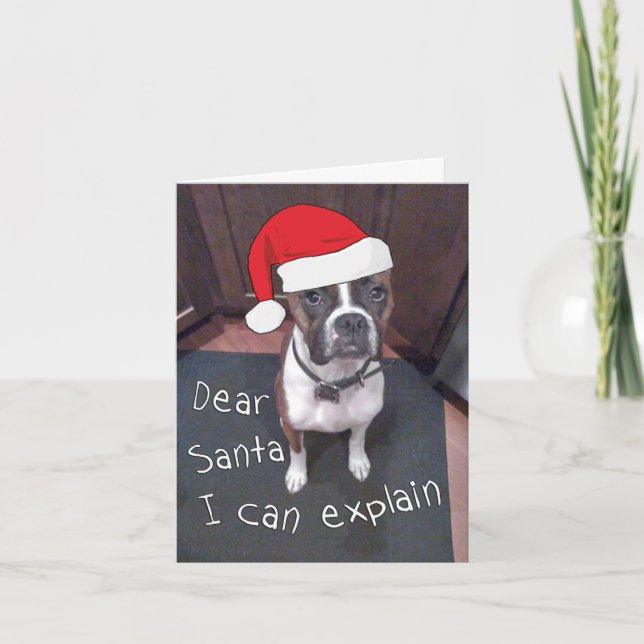 Cartes Pour Fêtes Annuelles Cher Père Noël que je peux expliquer (Devant)