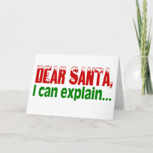 Cartes Pour Fêtes Annuelles Cher Père Noël que je peux expliquer