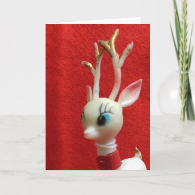 Cartes Pour Fêtes Annuelles Cher Retro Deer… (Devant)