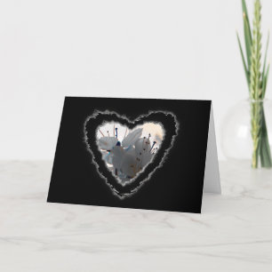 Cartes Pour Fêtes Annuelles Cherry Blossom Heart Valentine Love Card