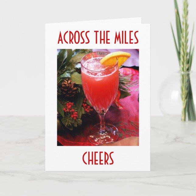 CARTES POUR FÊTES ANNUELLES CHERS ET JOIE ENVOYÉS À TRAVERS MILES NOËL (Devant)