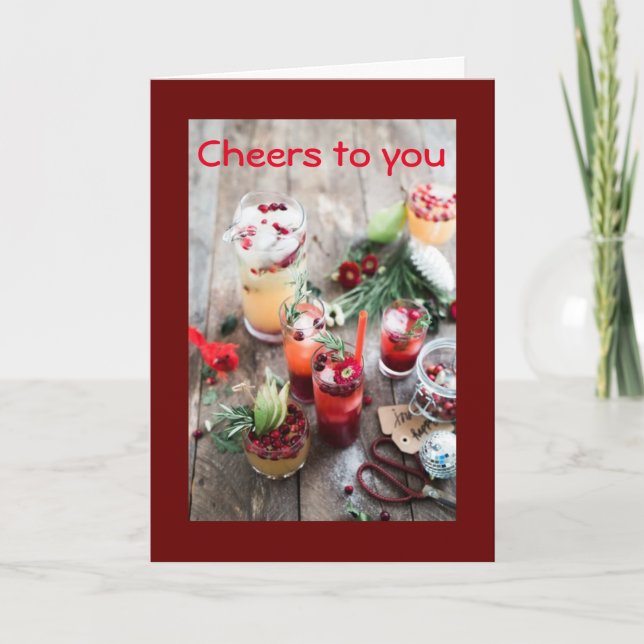 CARTES POUR FÊTES ANNUELLES **CHERS ET JOYEUX JOURS DE VACANCES POUR VOUS** (Devant)