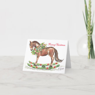 Cartes Pour Fêtes Annuelles Cheval à bascule marron