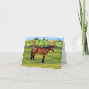 Cartes Pour Fêtes Annuelles Cheval Brown Bay Quarter
