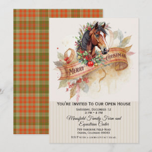 Cartes Pour Fêtes Annuelles Cheval de Noël