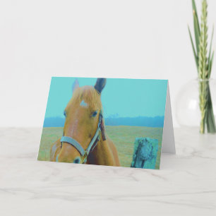 Cartes Pour Fêtes Annuelles Cheval de Noël rétro