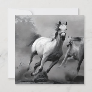 Cartes Pour Fêtes Annuelles Cheval en course