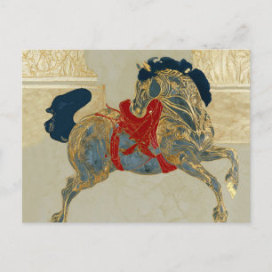 Cartes Pour Fêtes Annuelles Cheval Impérial Doré