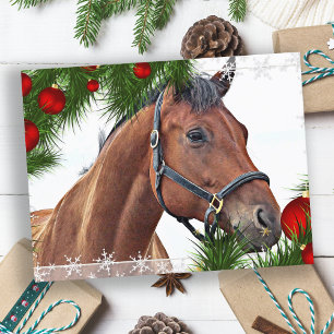 Cartes Pour Fêtes Annuelles Cheval Joyeux Noël Equine Cute Pony Equestrio