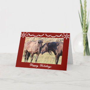 Cartes Pour Fêtes Annuelles Chevaux sauvages