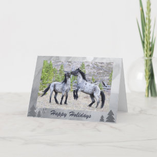 Cartes Pour Fêtes Annuelles Chevaux sauvages