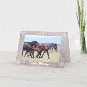 Cartes Pour Fêtes Annuelles Chevaux sauvages