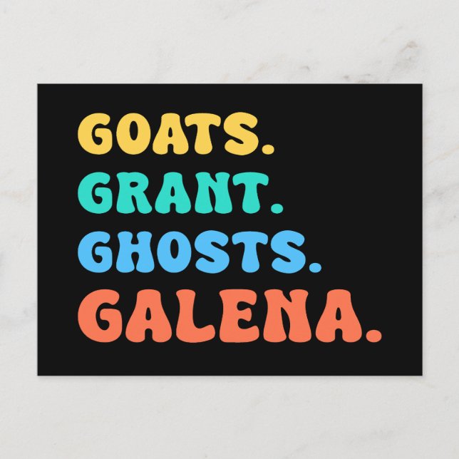 Cartes Pour Fêtes Annuelles chèvres donnent des fantômes GALENA illinois (Devant)