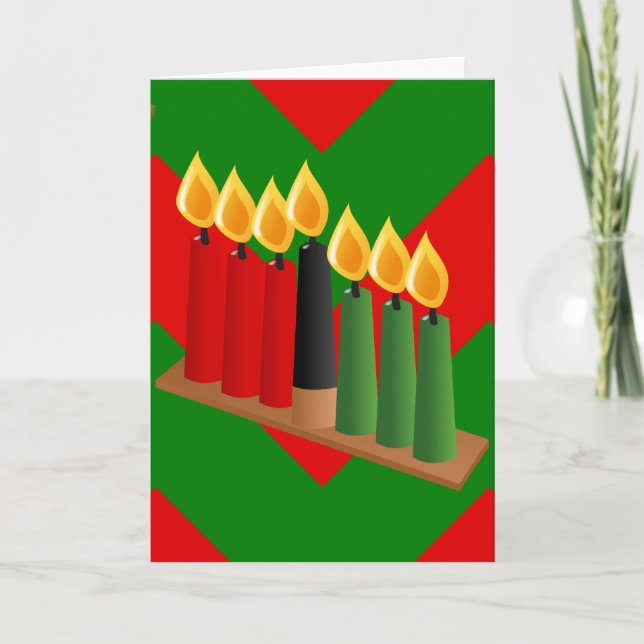 Cartes Pour Fêtes Annuelles chevron Kwanzaa (Devant)
