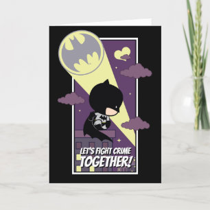 Cartes Pour Fêtes Annuelles Chibi Batman : Luttons ensemble contre la criminal