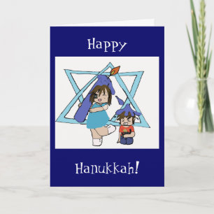 Cartes Pour Fêtes Annuelles Chibi de Hanoukka