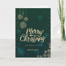 Cartes Pour Fêtes Annuelles Chic Christmas Balls Snowflakes