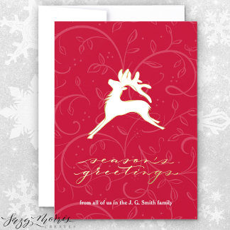Cartes Pour Fêtes Annuelles Chic Danseuse de vacances en Red Tall Holiday Card