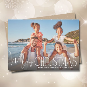 Cartes Pour Fêtes Annuelles Chic Joyeux script de Noël Photo