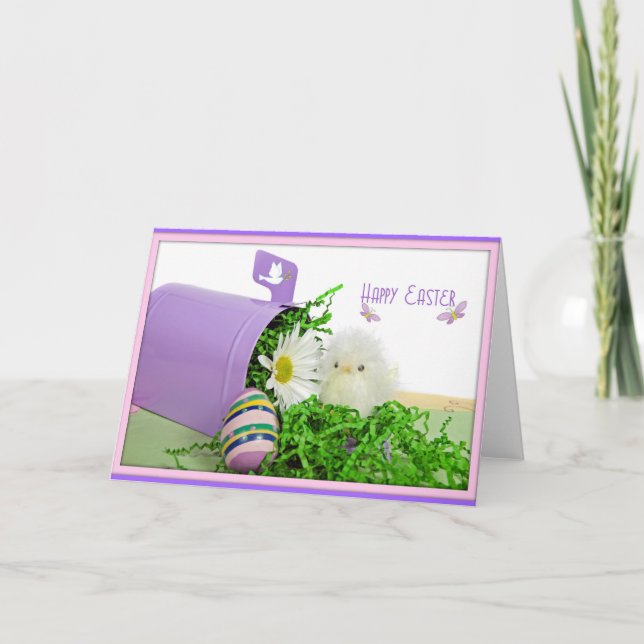 Cartes Pour Fêtes Annuelles Chick de Pâques (Devant)