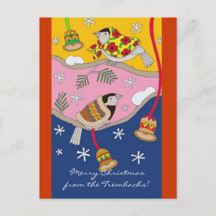 Cartes Pour Fêtes Annuelles Chickadee de Noël par Vera Trembach