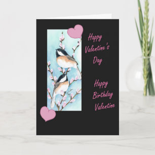 Cartes Pour Fêtes Annuelles Chickadee Valentine Birthday