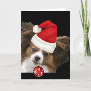 Cartes Pour Fêtes Annuelles Chien adorable de Papillon dans un casquette de