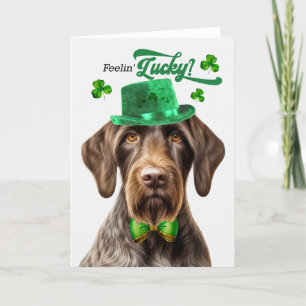 Cartes Pour Fêtes Annuelles Chien allemand en Wirehair Feelin' Lucky St Patric