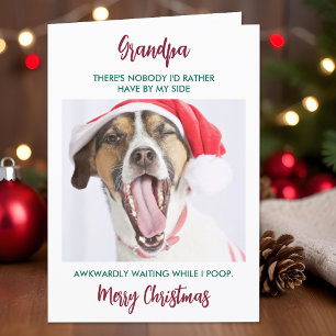 Cartes Pour Fêtes Annuelles Chien amusant Grand-Chien Grand-Papi Animal Photo 