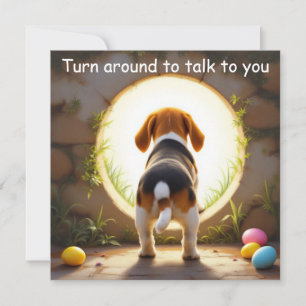 Cartes Pour Fêtes Annuelles Chien beagle - avec Nom de famille