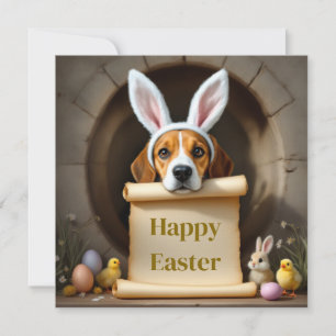 Cartes Pour Fêtes Annuelles Chien beagle et message