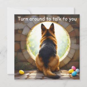 Cartes Pour Fêtes Annuelles Chien berger allemand - avec nom de famille
