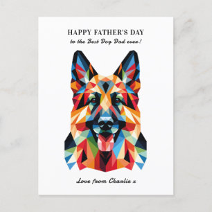 Cartes Pour Fêtes Annuelles Chien berger allemand Fête des pères personnalisée