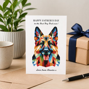 Cartes Pour Fêtes Annuelles Chien Berger Allemand Fête des Pères Personnalisée