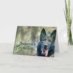 Cartes Pour Fêtes Annuelles Chien berger allemand - Peinture GSD