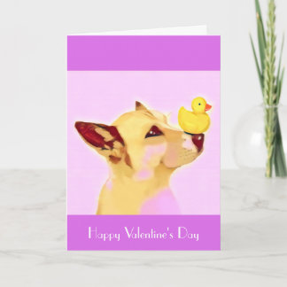 Cartes Pour Fêtes Annuelles Chien Berger Canard Nez Saint Valentin Anniversair