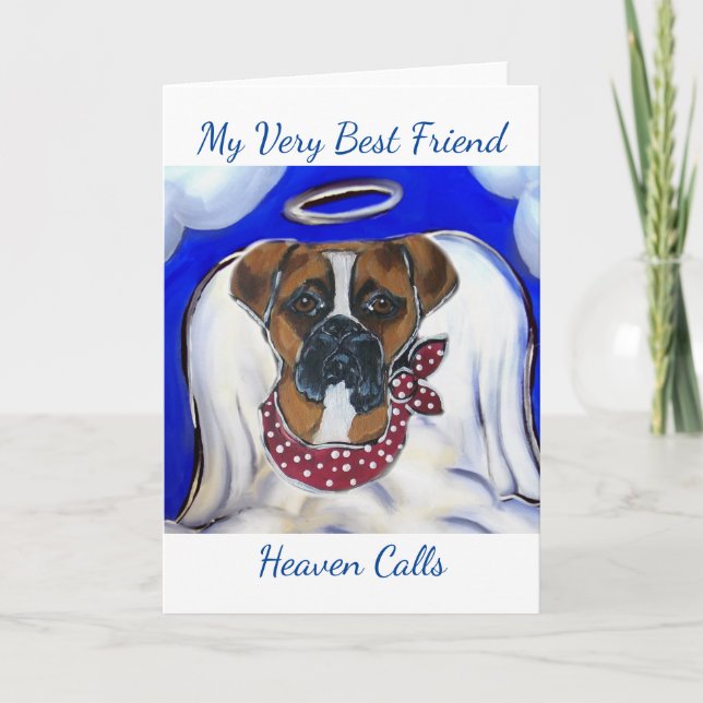 Cartes Pour Fêtes Annuelles Chien Boxer (Devant)