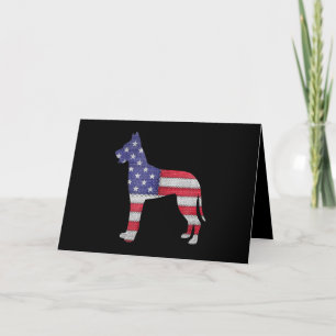 Cartes Pour Fêtes Annuelles Chien  Broderie du drapeau américain patriotique g