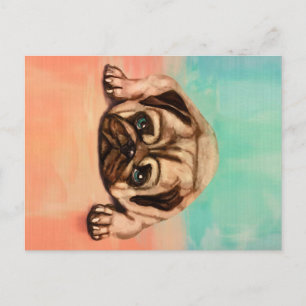 Cartes Pour Fêtes Annuelles Chien Carlin mignon    Cute Carlin Lover