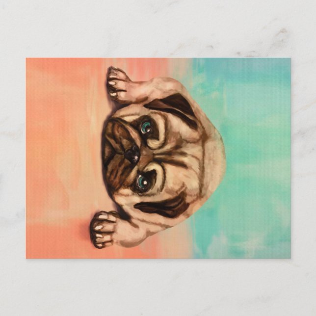 Cartes Pour Fêtes Annuelles Chien Carlin mignon | Cute Carlin Lover (Devant)