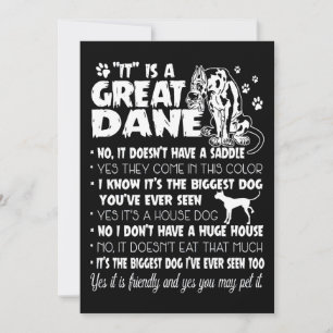 Cartes Pour Fêtes Annuelles Chien   C'est un grand Danois