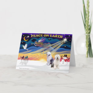Cartes Pour Fêtes Annuelles Chien-chien anglais de Noël
