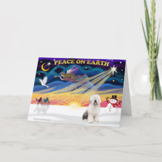 Cartes Pour Fêtes Annuelles Chien-chien anglais de NoëlSunrise-Vieux3
