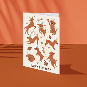 Cartes Pour Fêtes Annuelles Chien chiot Joyeux anniversaire
