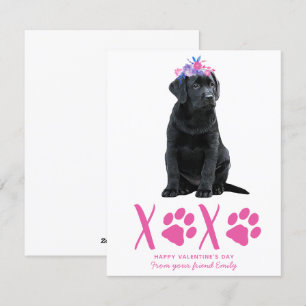 Cartes Pour Fêtes Annuelles Chien chiot XOXO Jour des Valentines des enfants r