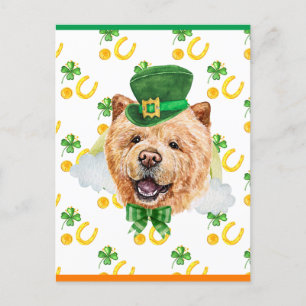Cartes Pour Fêtes Annuelles Chien Chow Chow Trèfle St. Patrick
