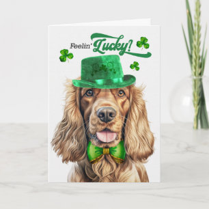 Cartes Pour Fêtes Annuelles Chien Cocker Spaniel Se Sentant Chanceux St Patric